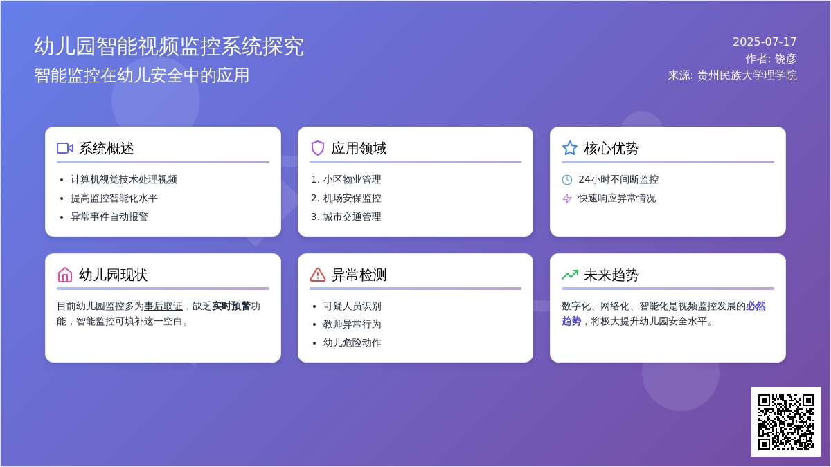 幼儿园智能视频监控系统探究
