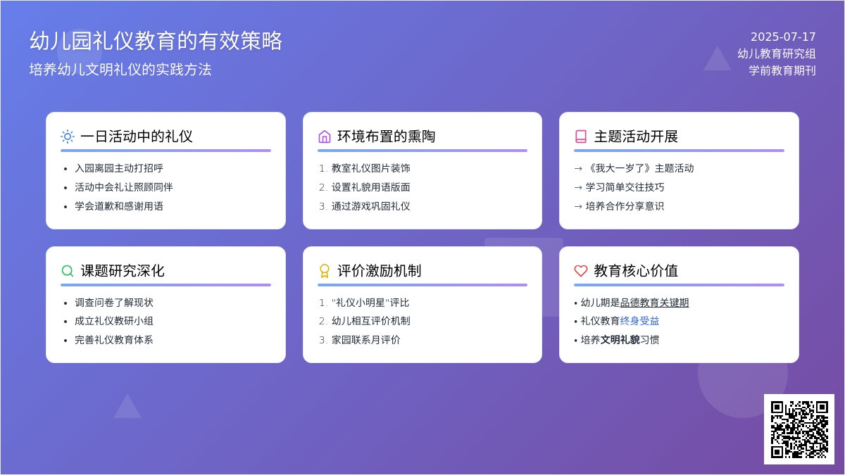 幼儿园礼仪教育的有效策略