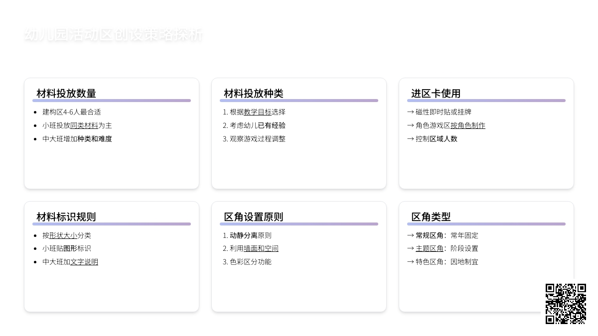 幼儿园活动区创设策略探析