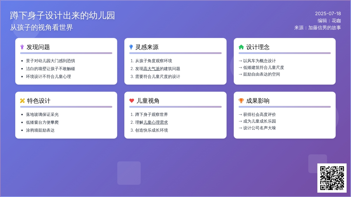 蹲下身子设计出来的幼儿园