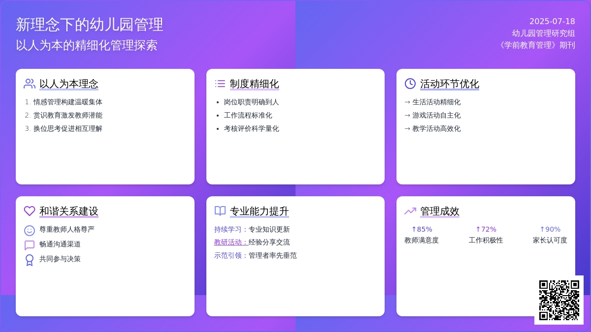 浅议新理念下的幼儿园管理