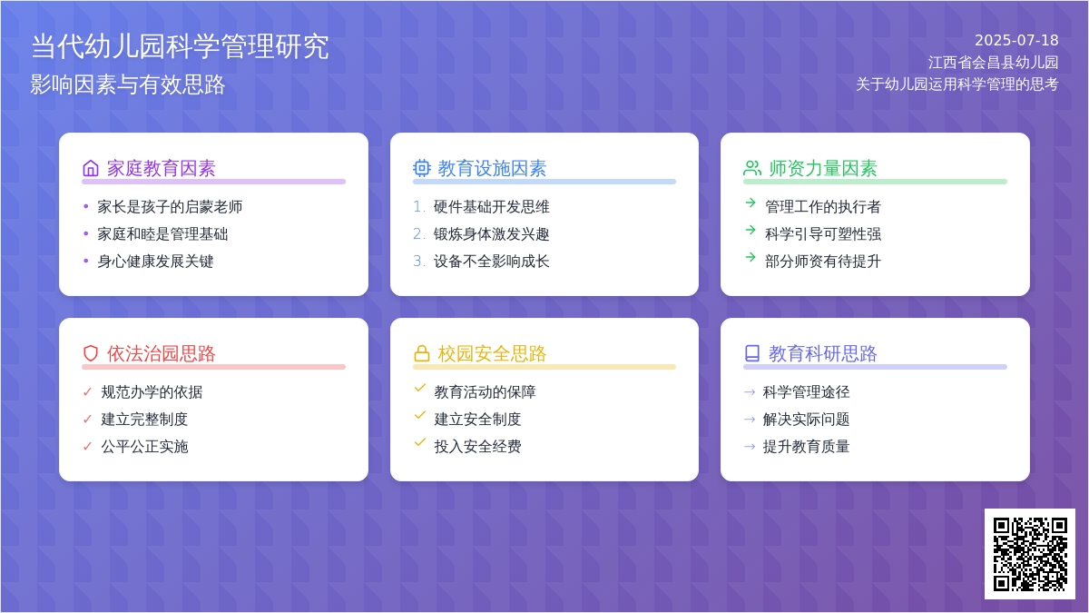 关于幼儿园运用科学管理的思考