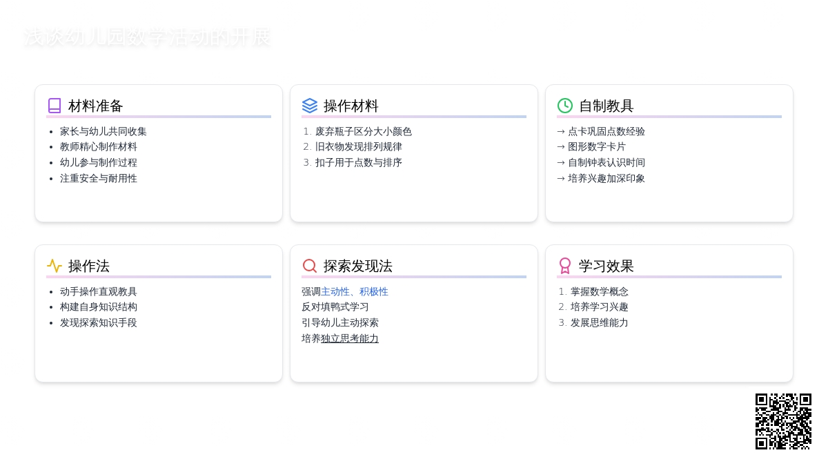 浅谈幼儿园数学活动的开展