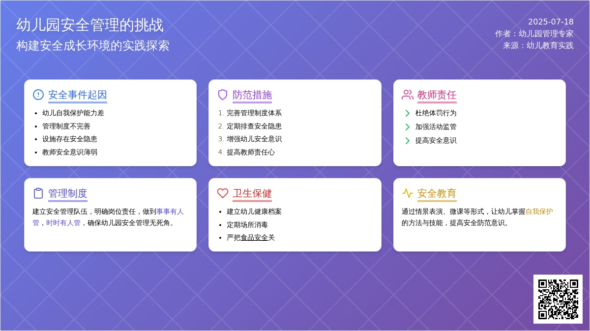 来自幼儿园安全管理的挑战