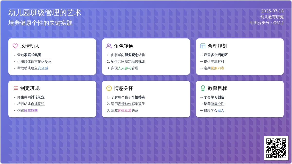 浅谈幼儿园班级管理的艺术
