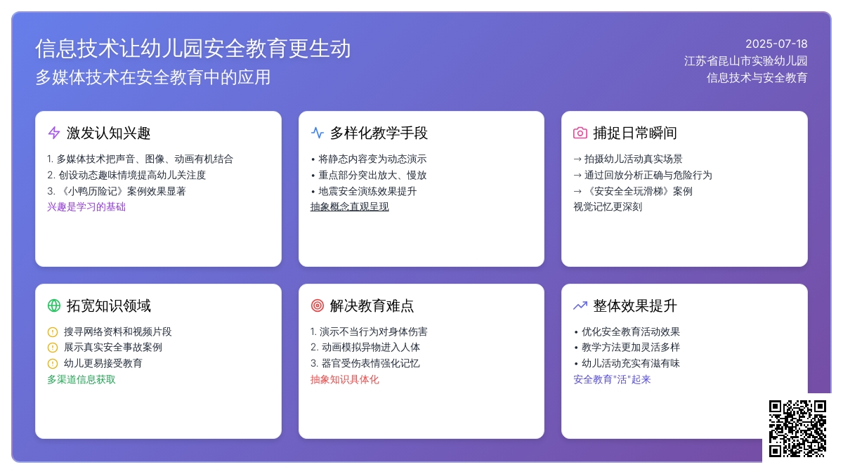 信息技术让幼儿园安全教育更生动