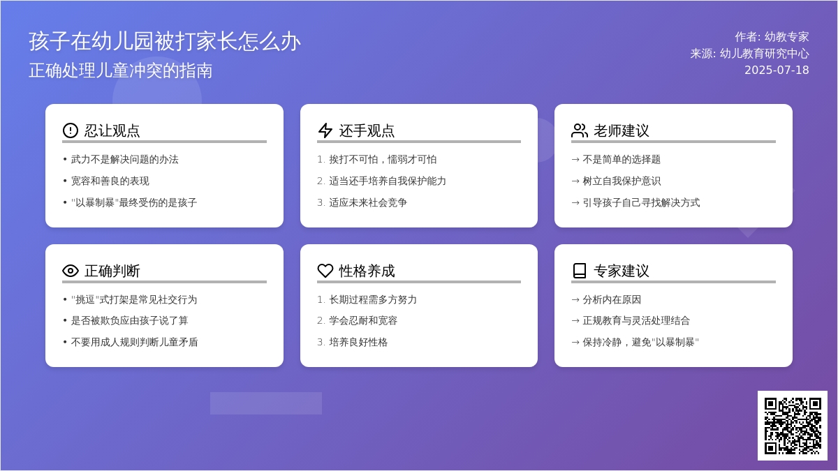 孩子在幼儿园被打家长怎么办