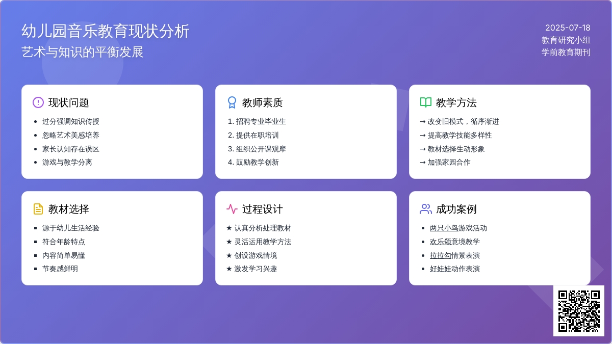 浅谈幼儿园音乐教育现状及解决对策