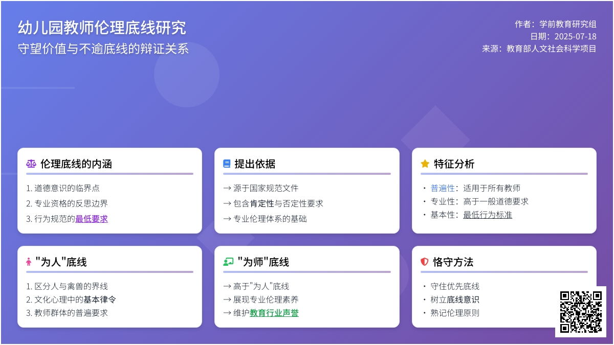 幼儿园教师应该有伦理底线意识