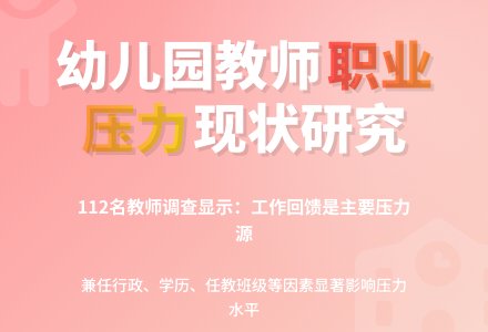 幼儿园教师职业压力的现状研究-幼师课件网