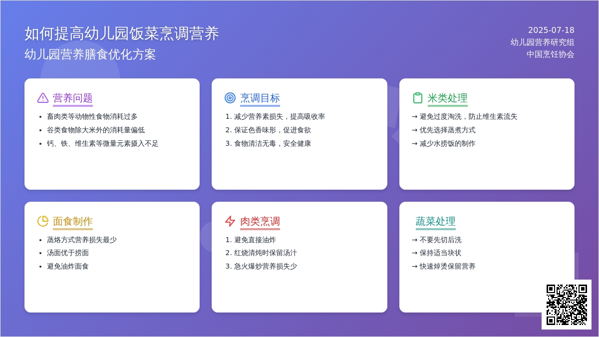 如何提高幼儿园饭菜烹调营养