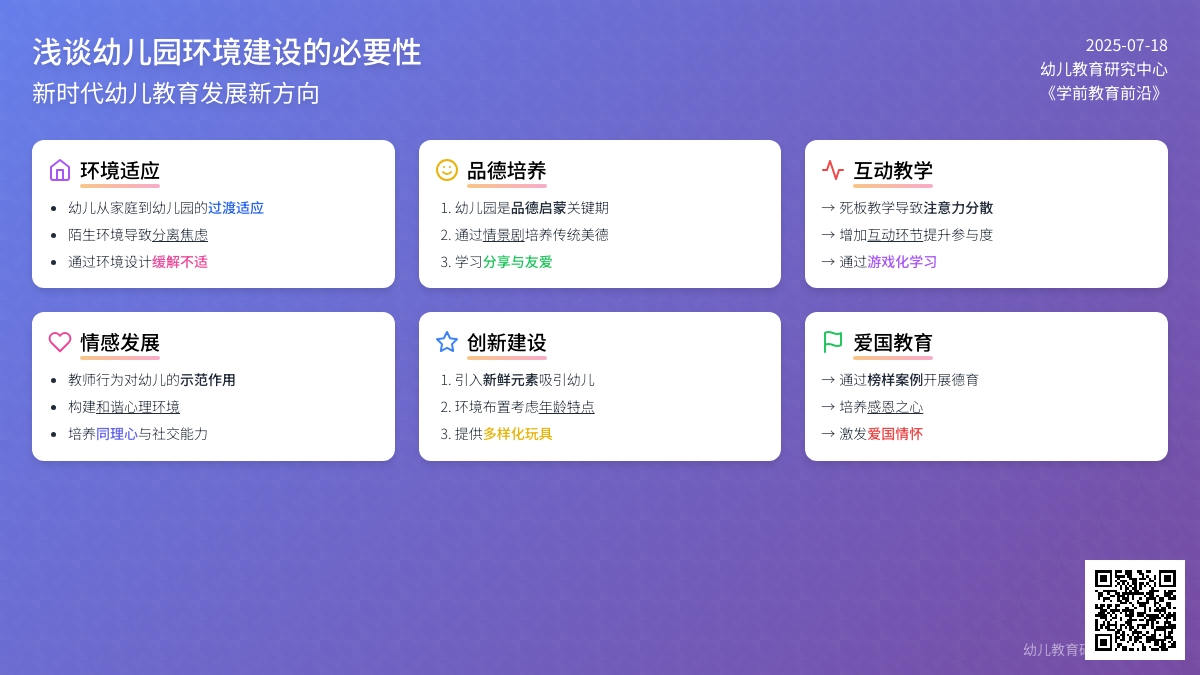 浅谈幼儿园环境建设的必要性