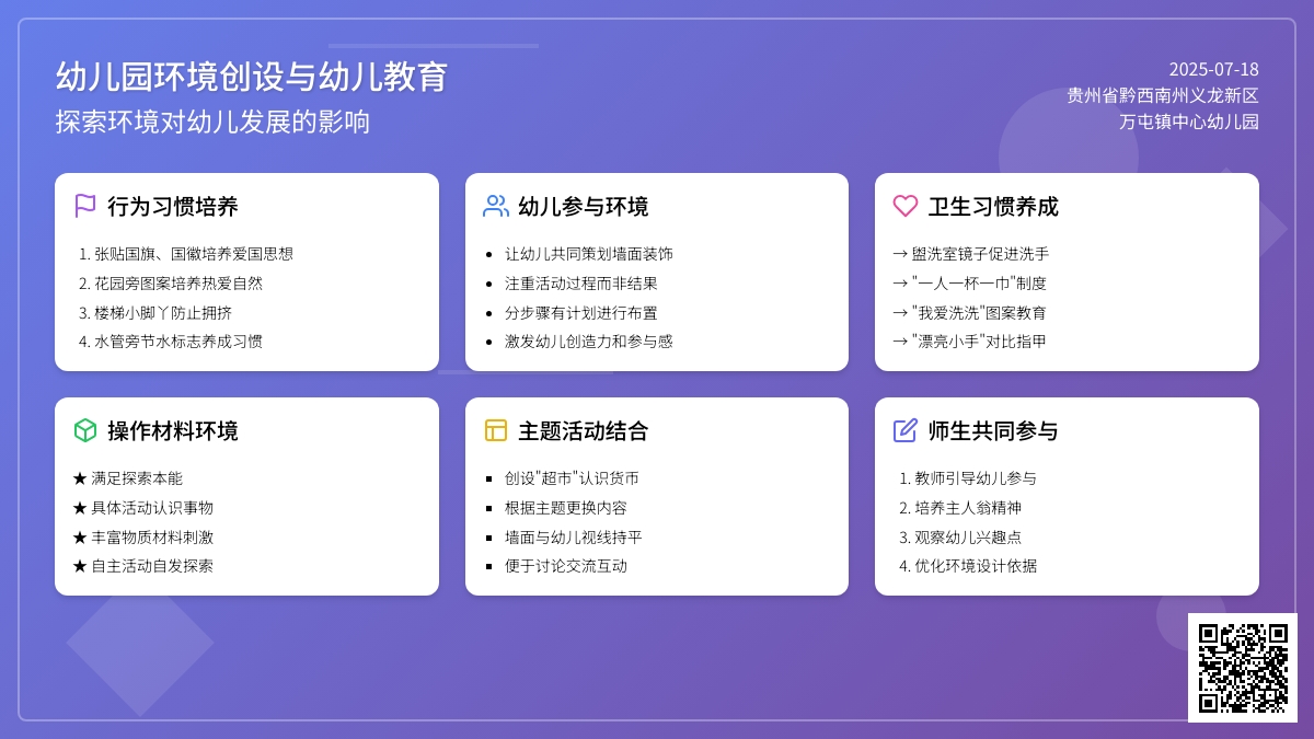 刍议幼儿园环境创设与幼儿教育