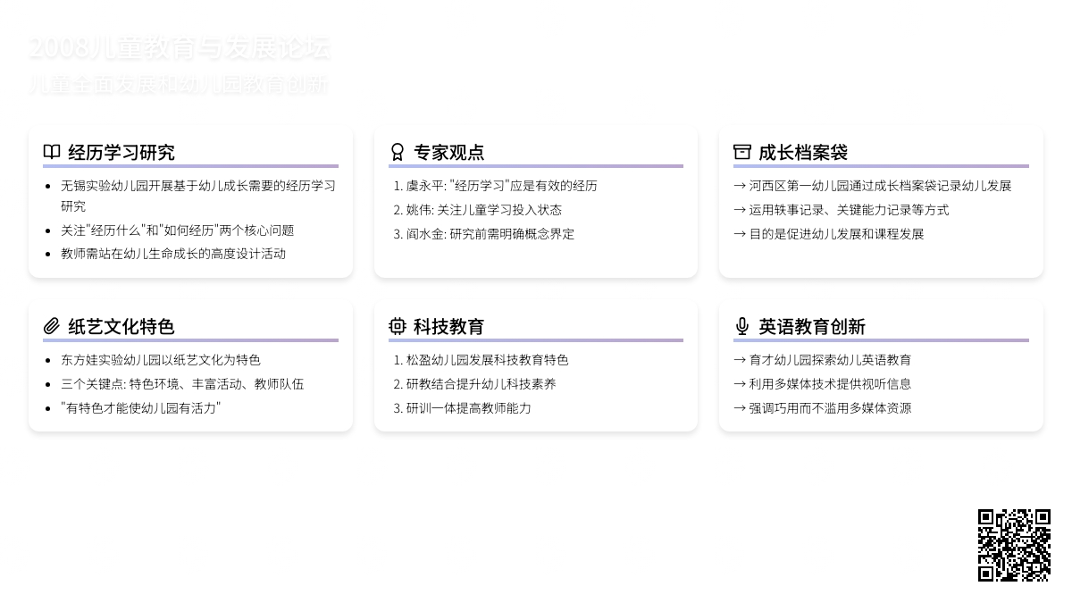 儿童全面发展和幼儿园教育创新