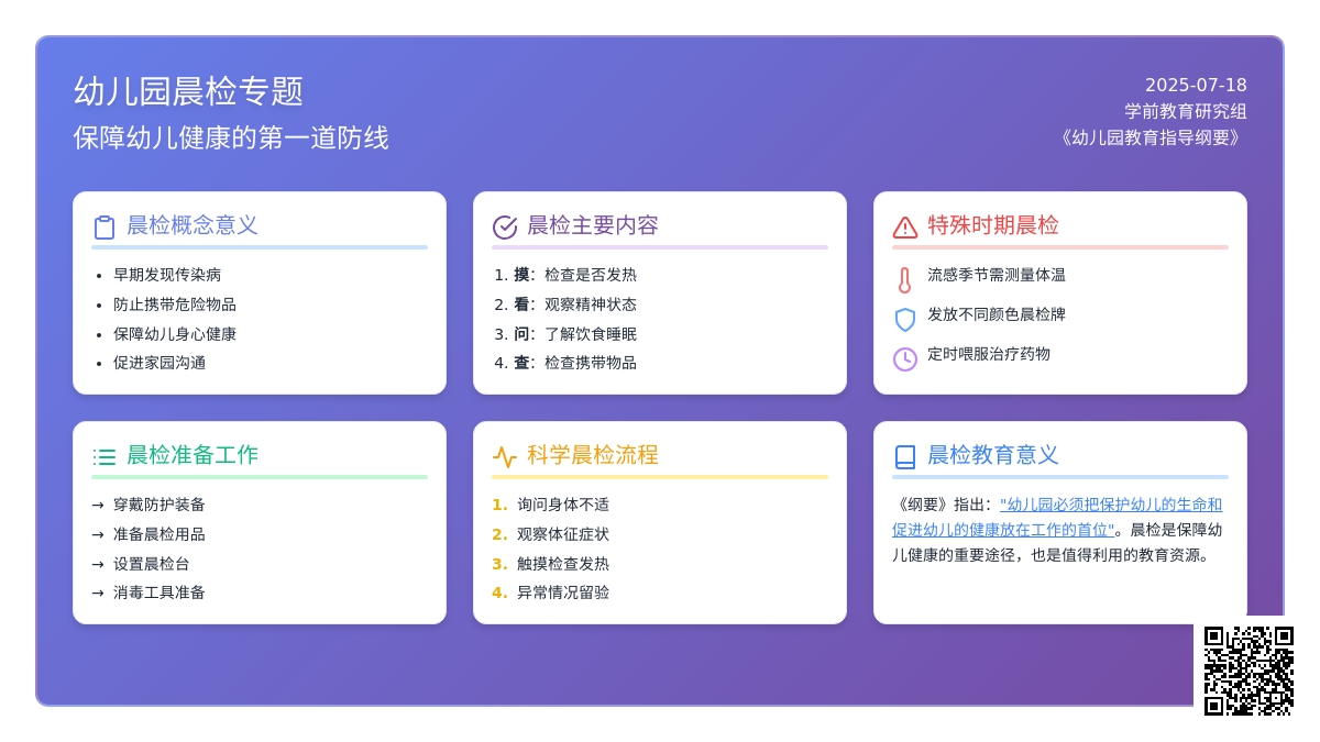 浅谈幼儿园的每日晨检