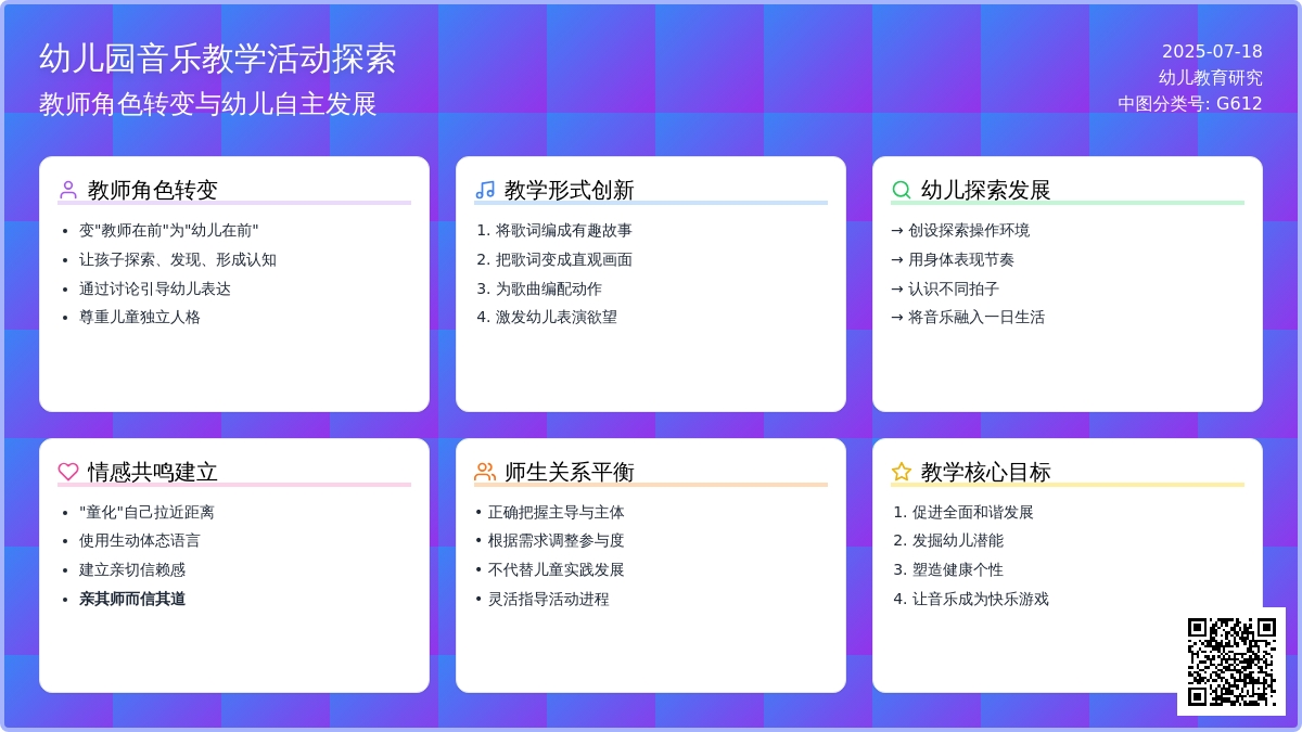 试论幼儿园的音乐教学活动