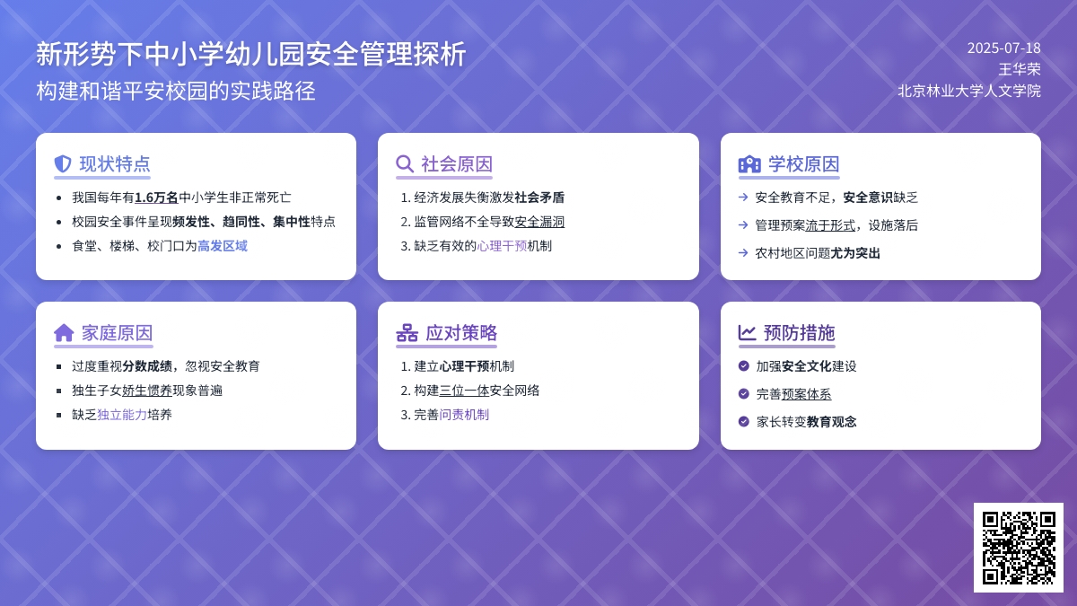 新形势下中小学幼儿园安全管理探析