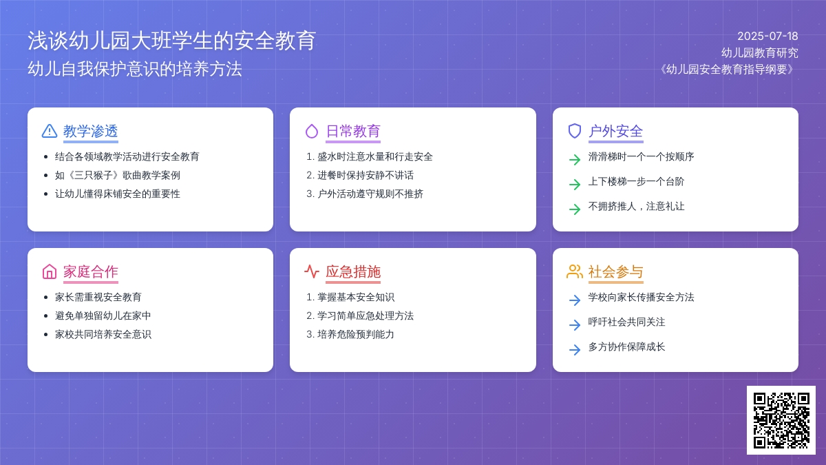 浅谈幼儿园大班学生的安全教育
