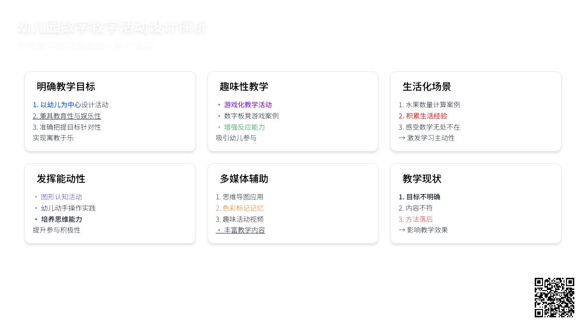 幼儿园数学教学活动设计探析