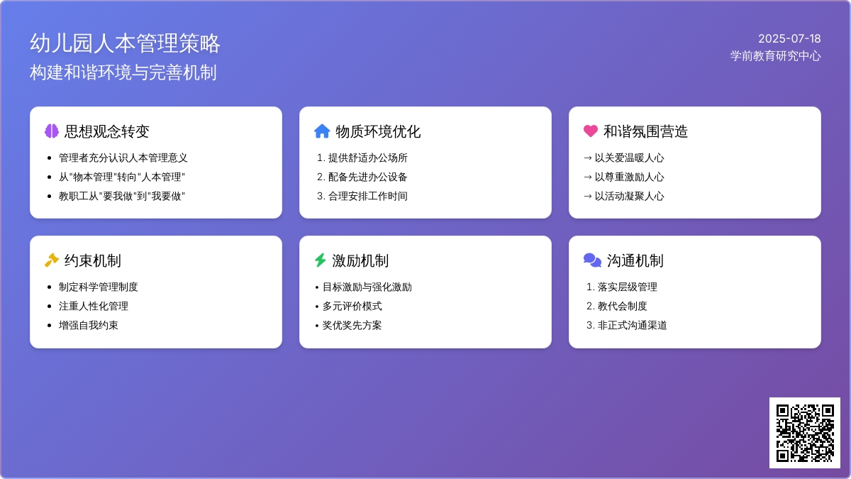 幼儿园实施人本管理的策略