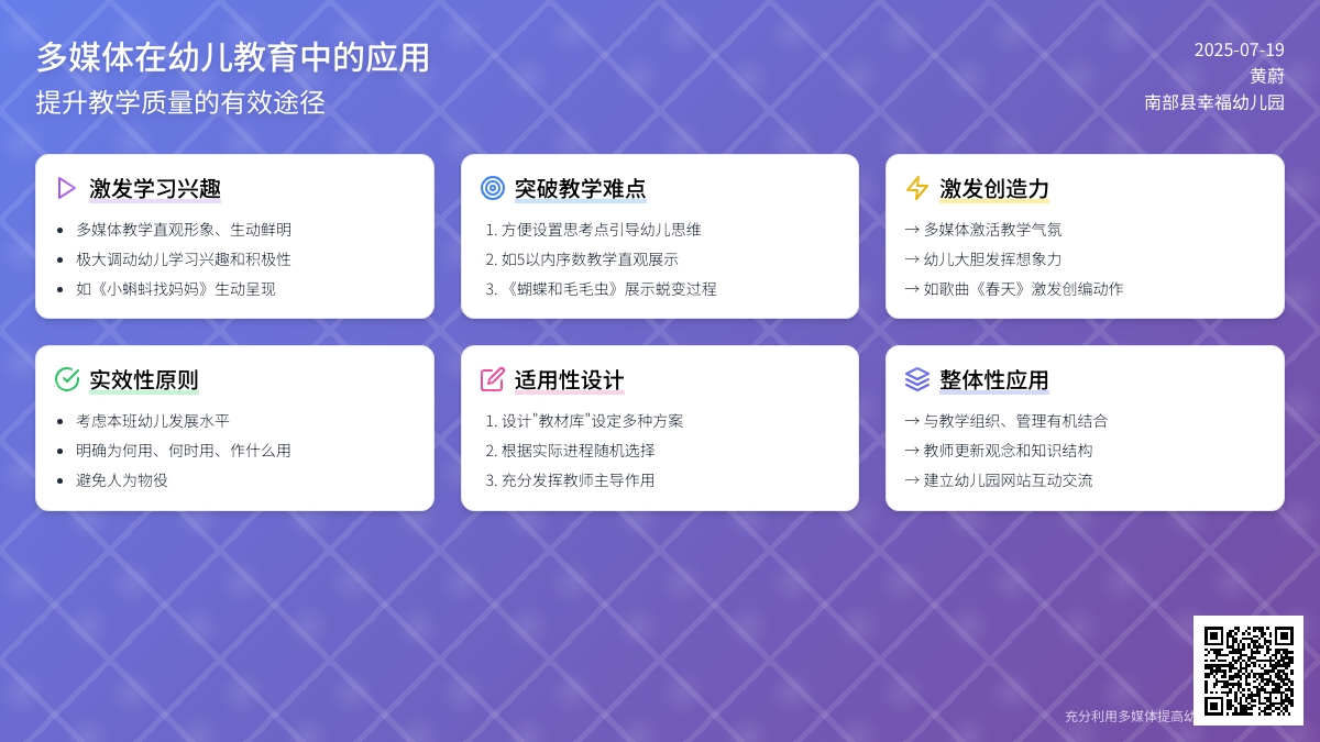 充分利用多媒体提高幼儿园教育教学质量