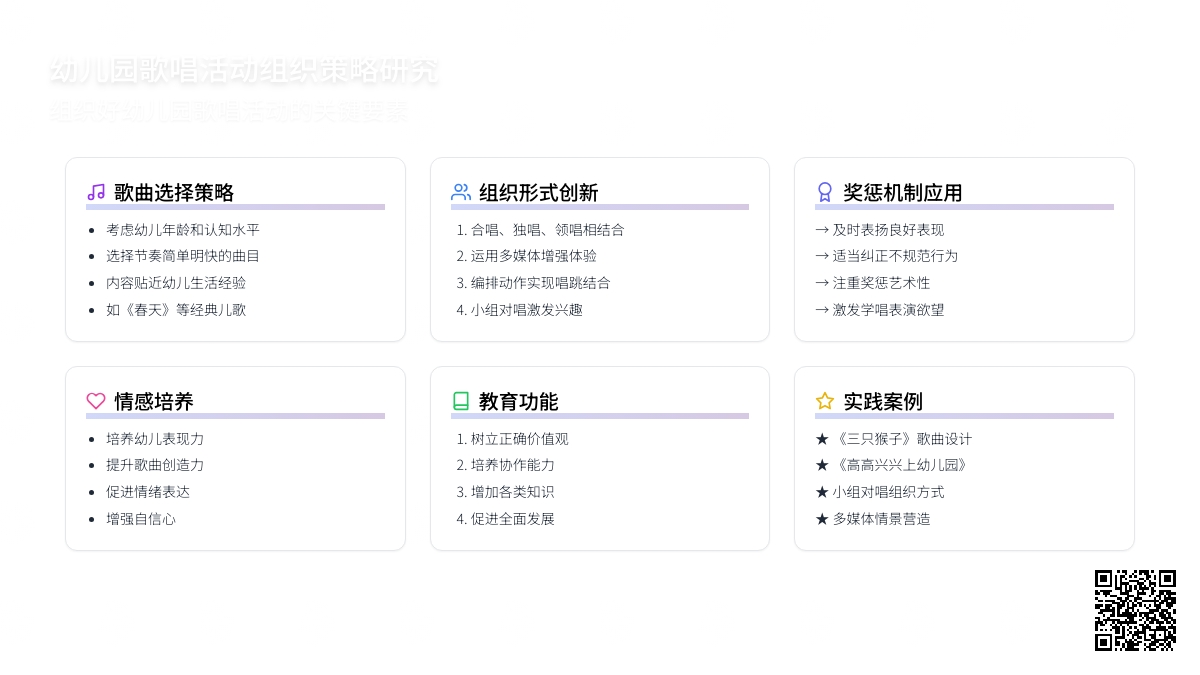 幼儿园歌唱活动组织策略研究