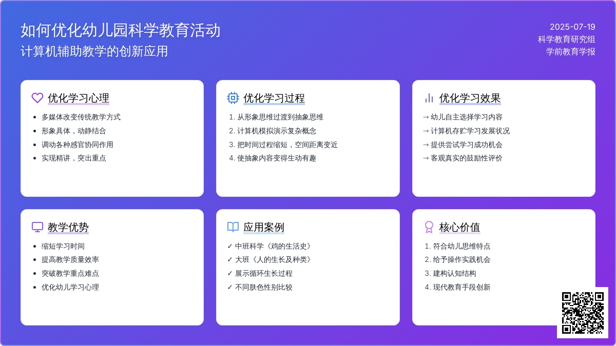 如何优化幼儿园科学教育活动