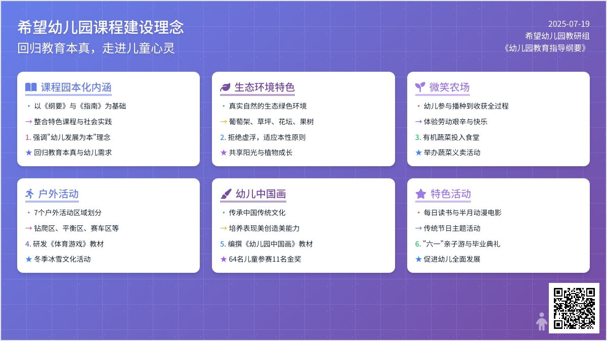希望幼儿园课程建设理念初探