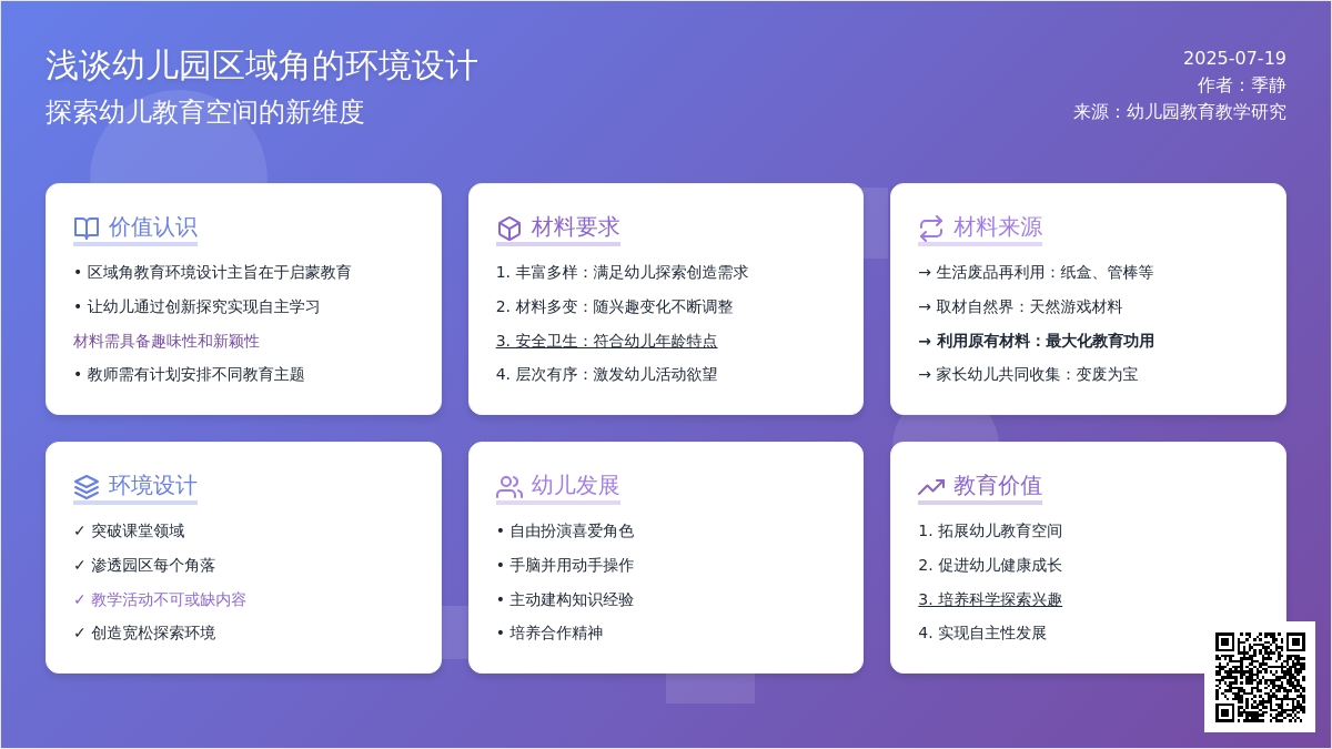 浅谈幼儿园区域角的环境设计
