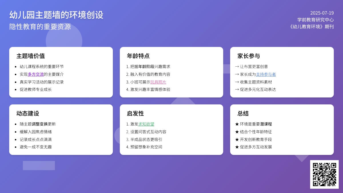 幼儿园主题墙的环境创设