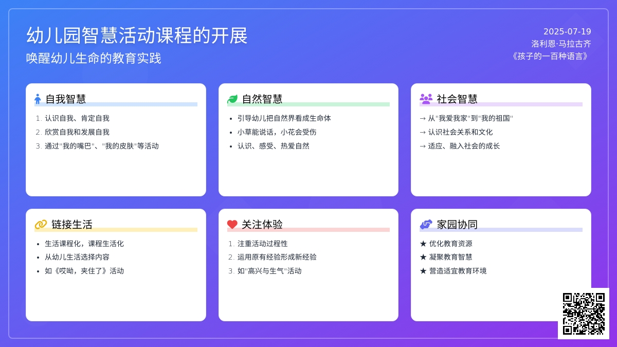 幼儿园智慧活动课程的开展
