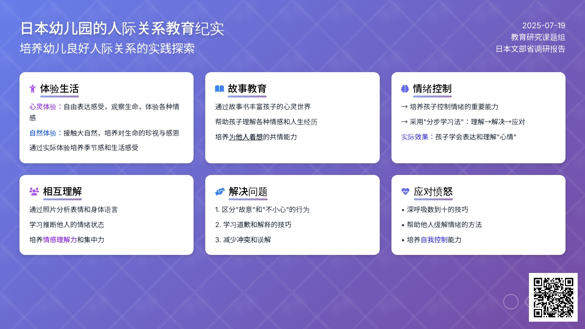 日本幼儿园的人际关系教育纪实