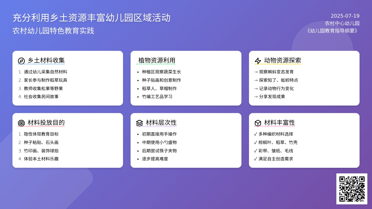 充分利用乡土资源丰富幼儿园区域活动