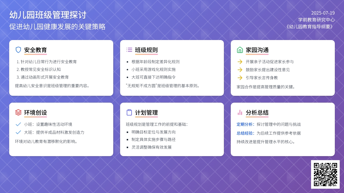 对幼儿园班级管理的探讨