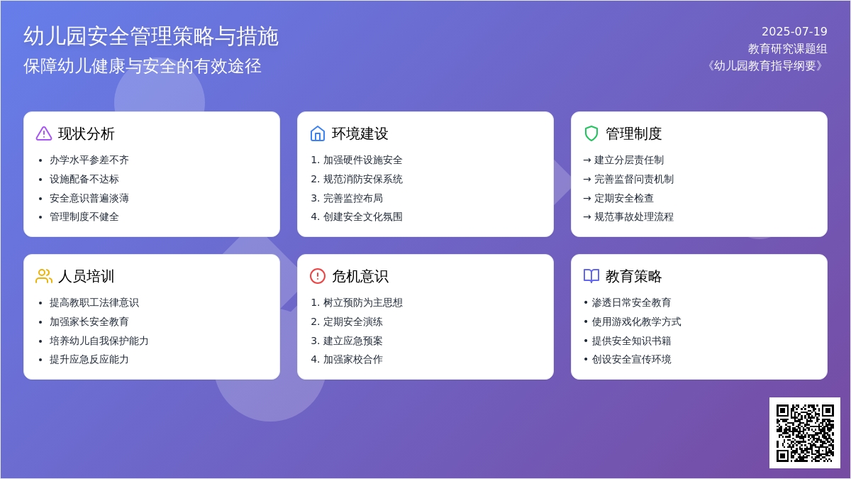 幼儿园安全管理策略与措施