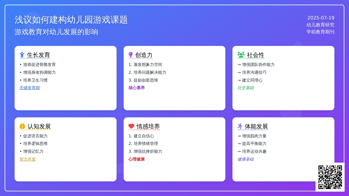 浅议如何建构幼儿园游戏课题