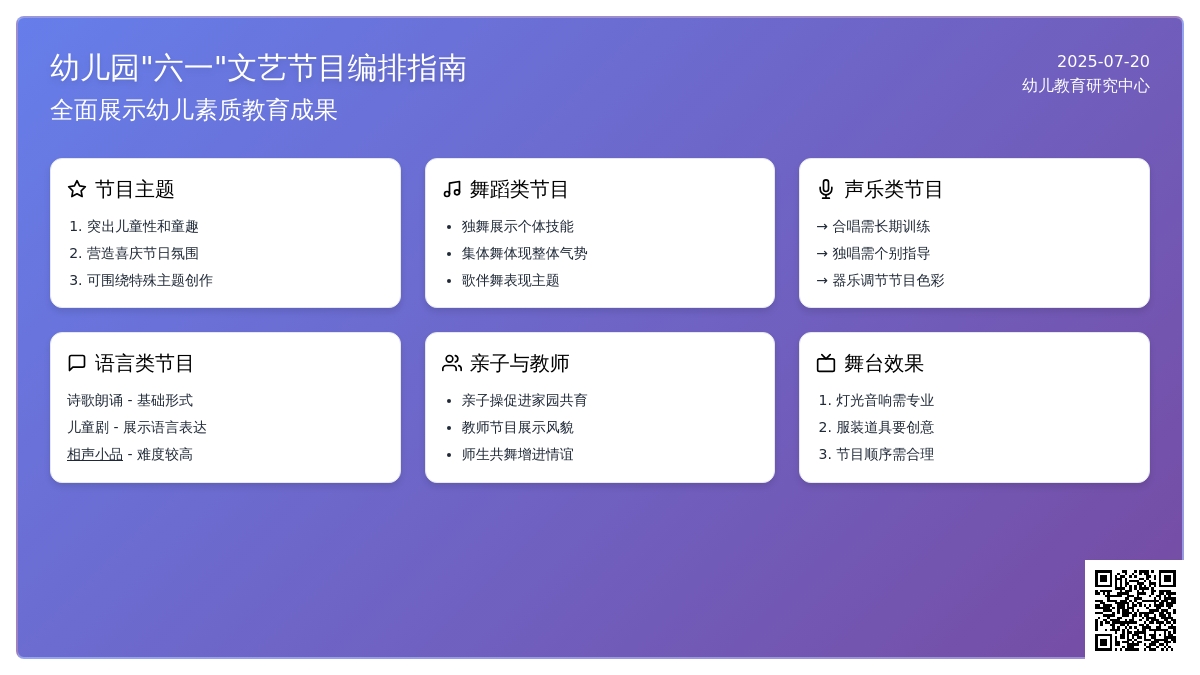 论幼儿园“六一”文艺节目的编排