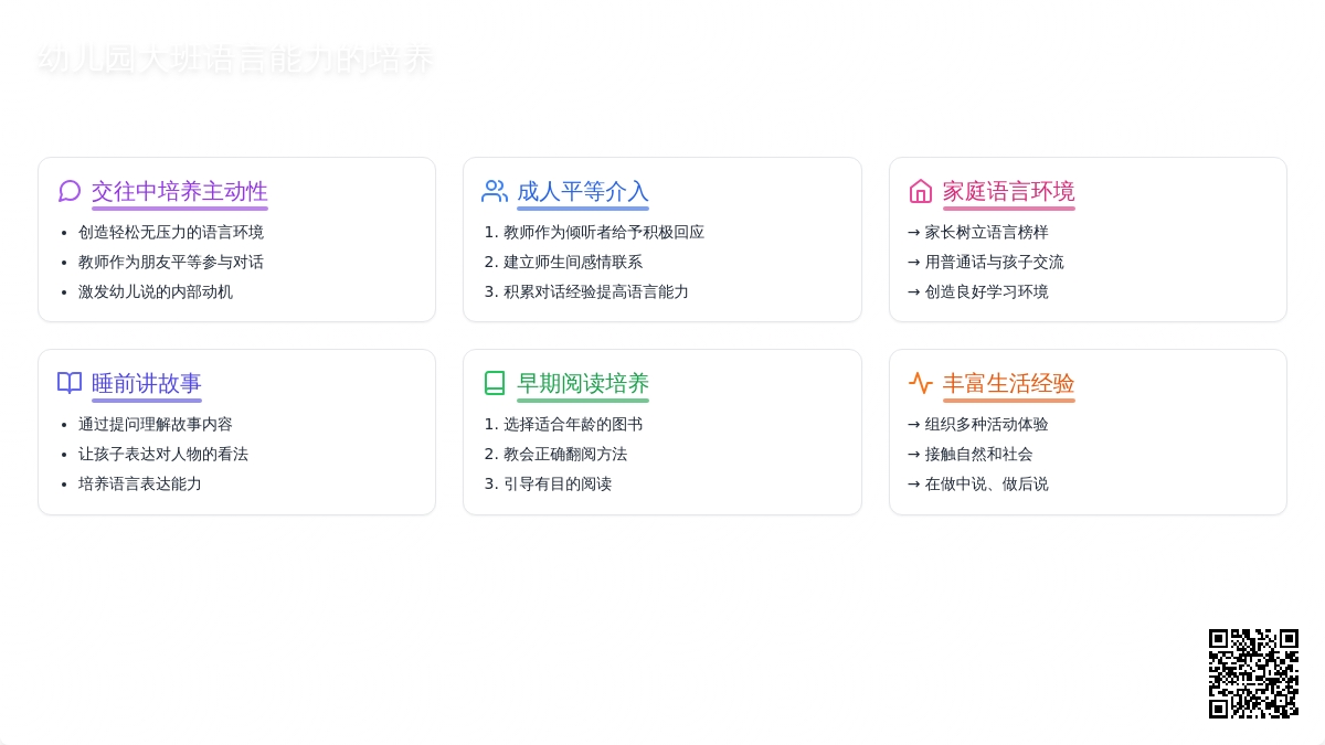 幼儿园大班语言能力的培养