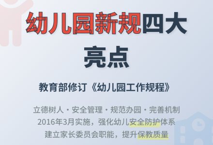 教育部修订出台《幼儿园工作规程》-幼师课件网