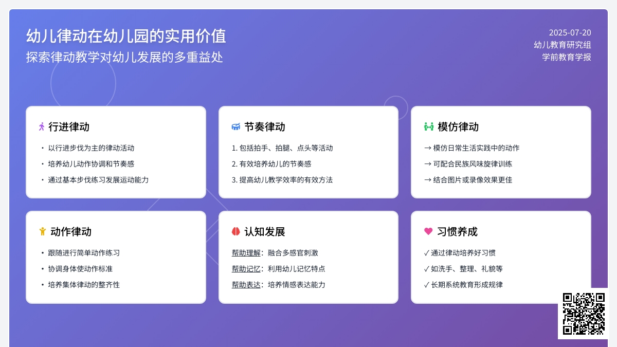 幼儿律动在幼儿园的实用价值