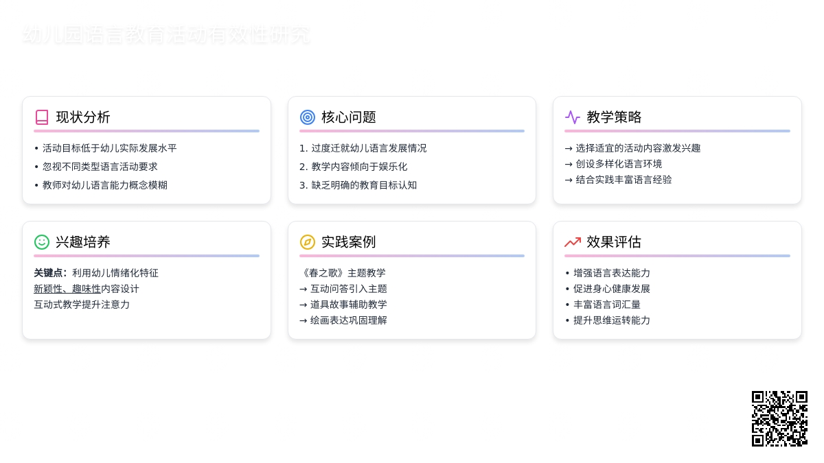 探究幼儿园语言教育活动有效性