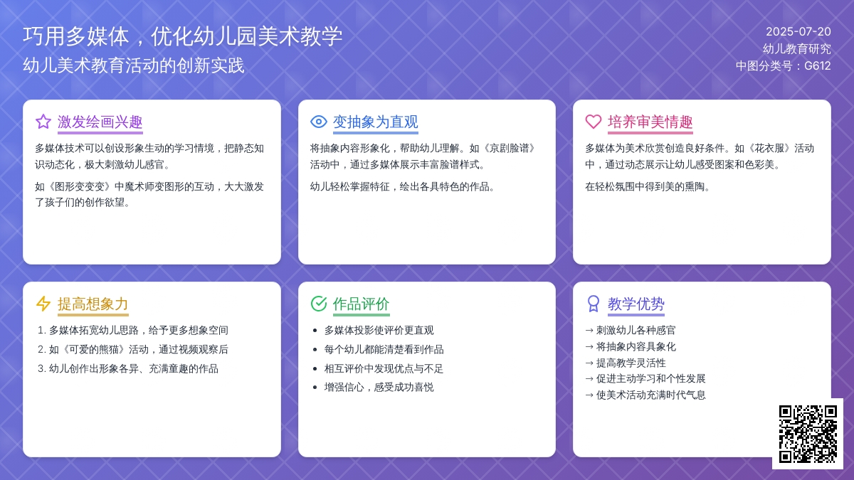 巧用多媒体，优化幼儿园美术教学
