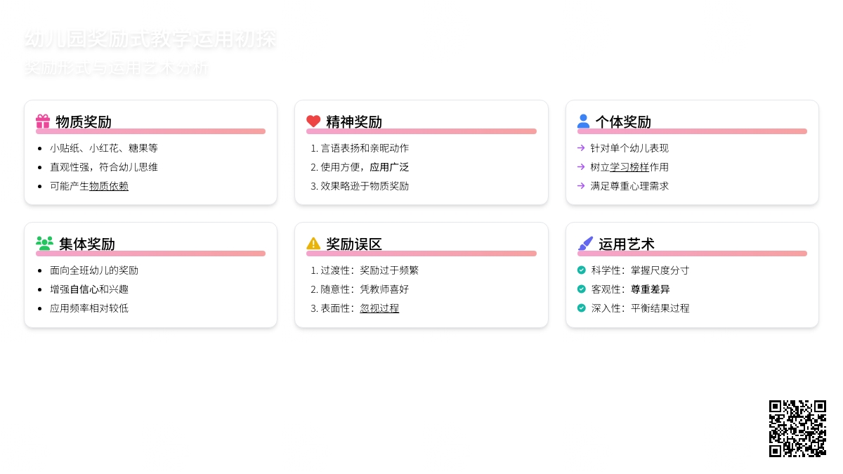 幼儿园奖励式教学运用初探