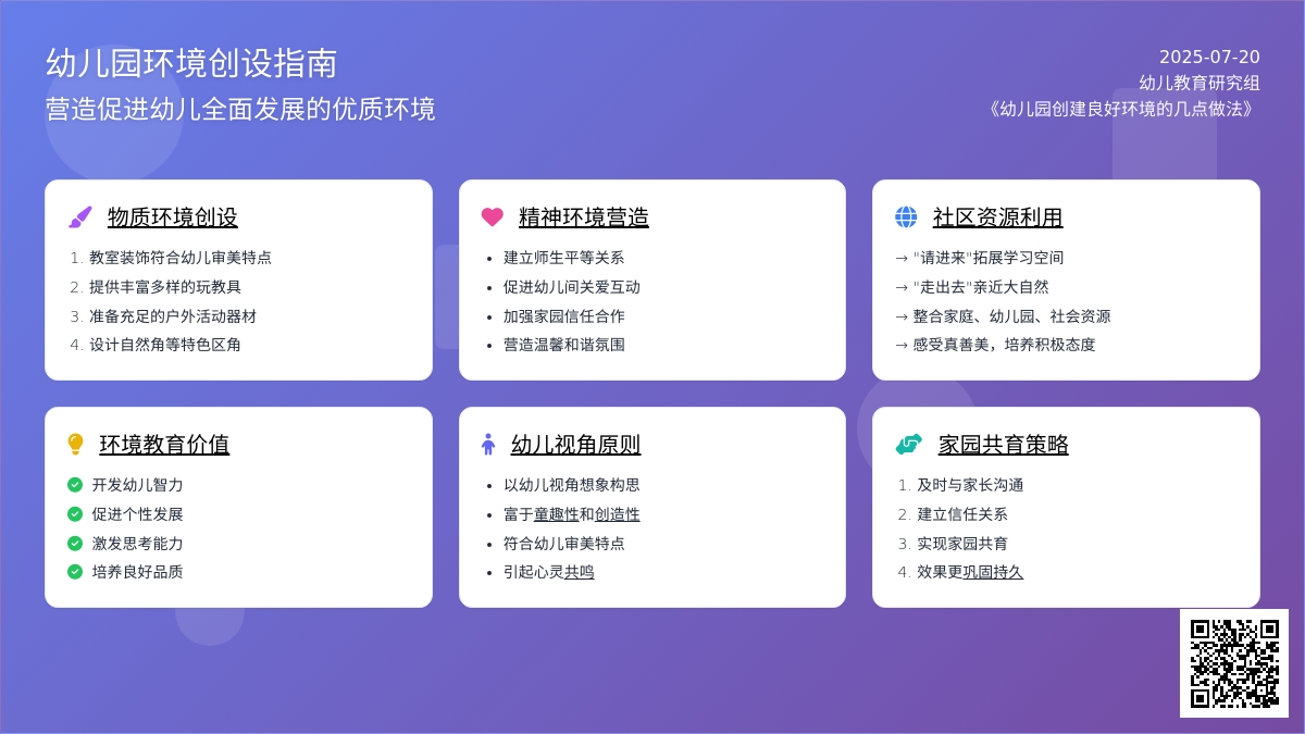 幼儿园创建良好环境的几点做法
