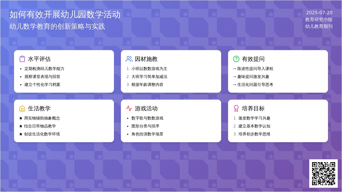 如何有效开展幼儿园数学活动