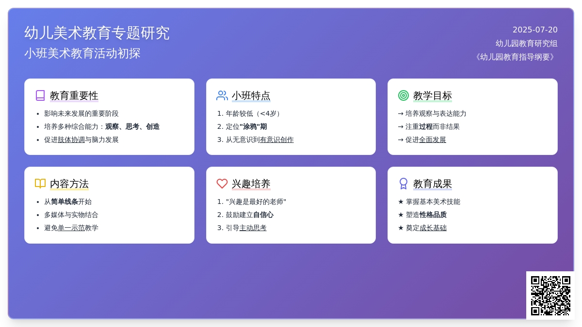 幼儿园小班的美术教育活动初探