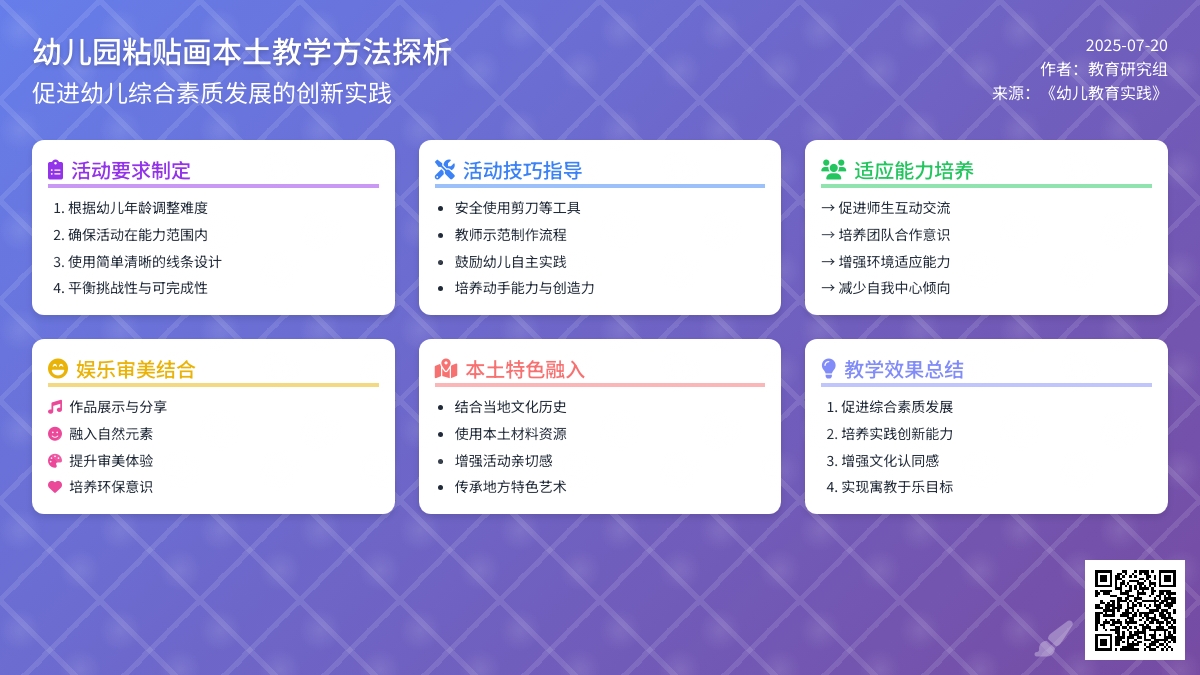 刍议幼儿园粘贴画本的教学方法