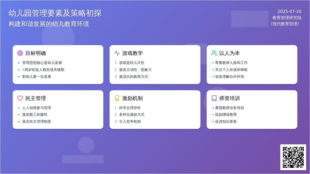 幼儿园管理要素及策略初探
