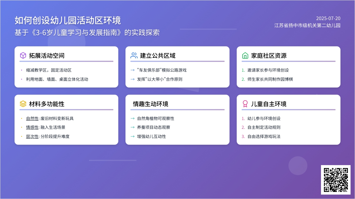 如何创设幼儿园活动区环境