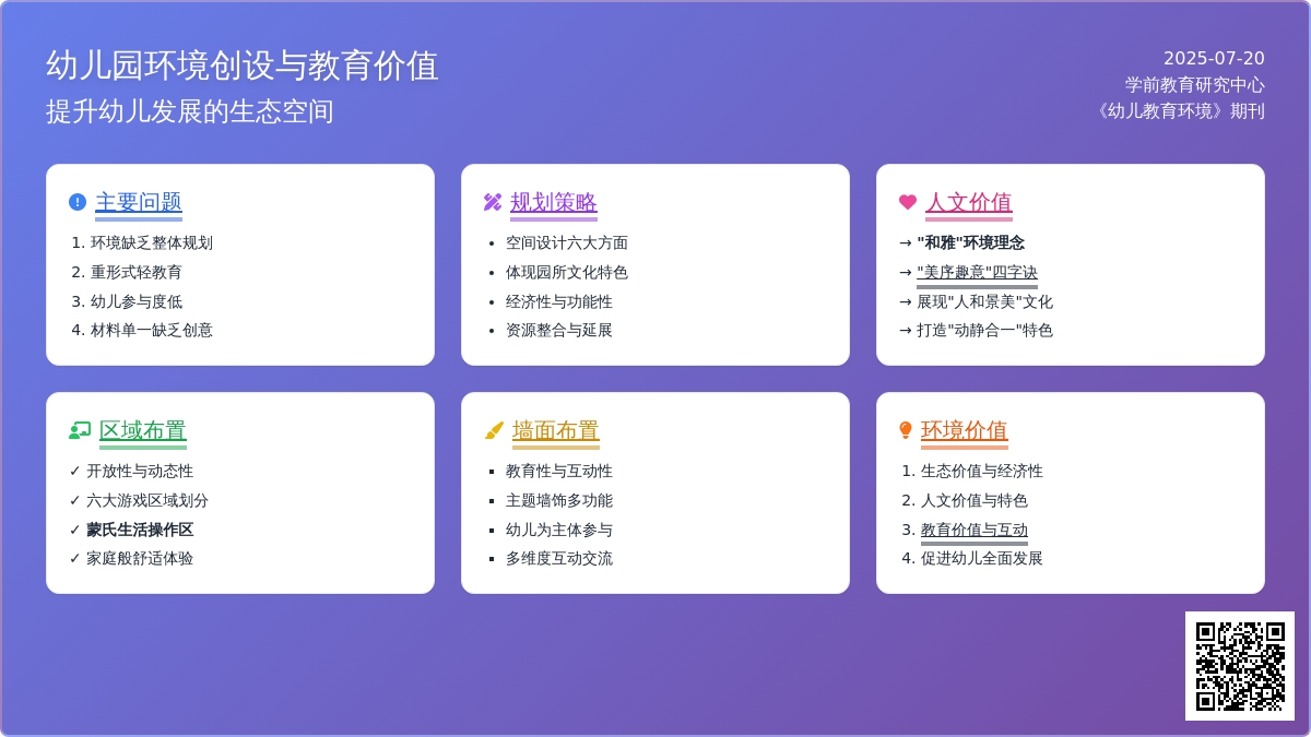 提升幼儿园环境价值的策略